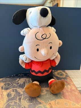 Peanuts Charlie Brown and Snoopy Together Stuffed Animal, 9"